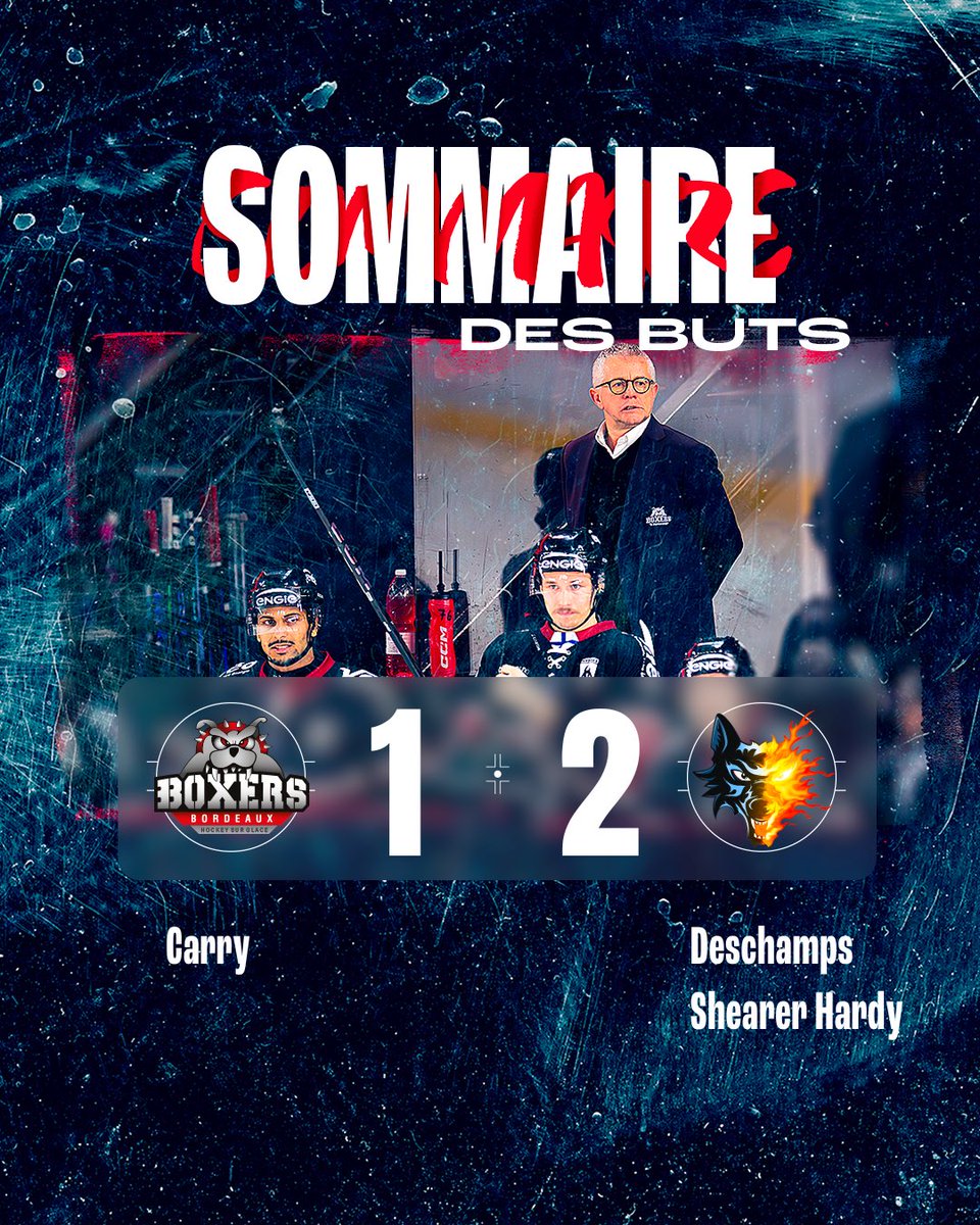 BoxersBordeaux's tweet photo. Les boyz ont tout donné ce soir dans un match intense face aux Brûleurs de Loups de Grenoble. 😮‍💨 Malgré leurs efforts, ils s’inclinent 1-2 en prolongation. On relève la tête et on se concentre sur le match de lundi ! ☄️💥 https://t.co/WYmKj2iISt