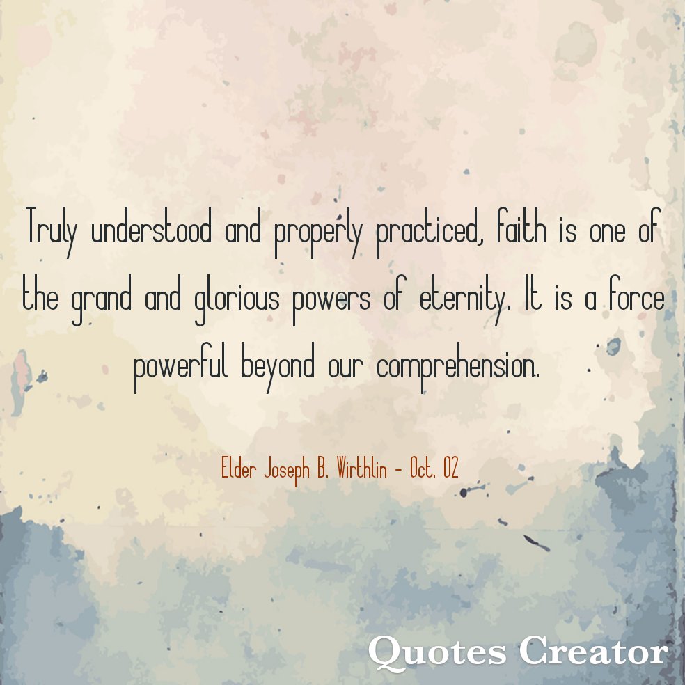 BabyBackSaint's tweet photo. Faith can move mountains. #LatterDaySaint #OnAJourney #TwitterStake #GeneralConference #GenConf #Oct02 #ElderWirthlin #Faith https://t.co/OPwPsaW4yY
