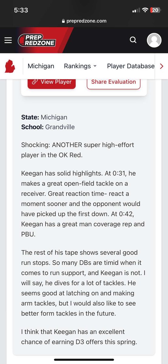 Thanks for the write up. getting better every day. <a href="/GabeMiller22/">Gabe Miller</a> <a href="/stiegee/">eric stiegel</a> <a href="/CoachZenner/">KC Zenner</a> <a href="/GrandvilleFB/">Grandville Football</a>