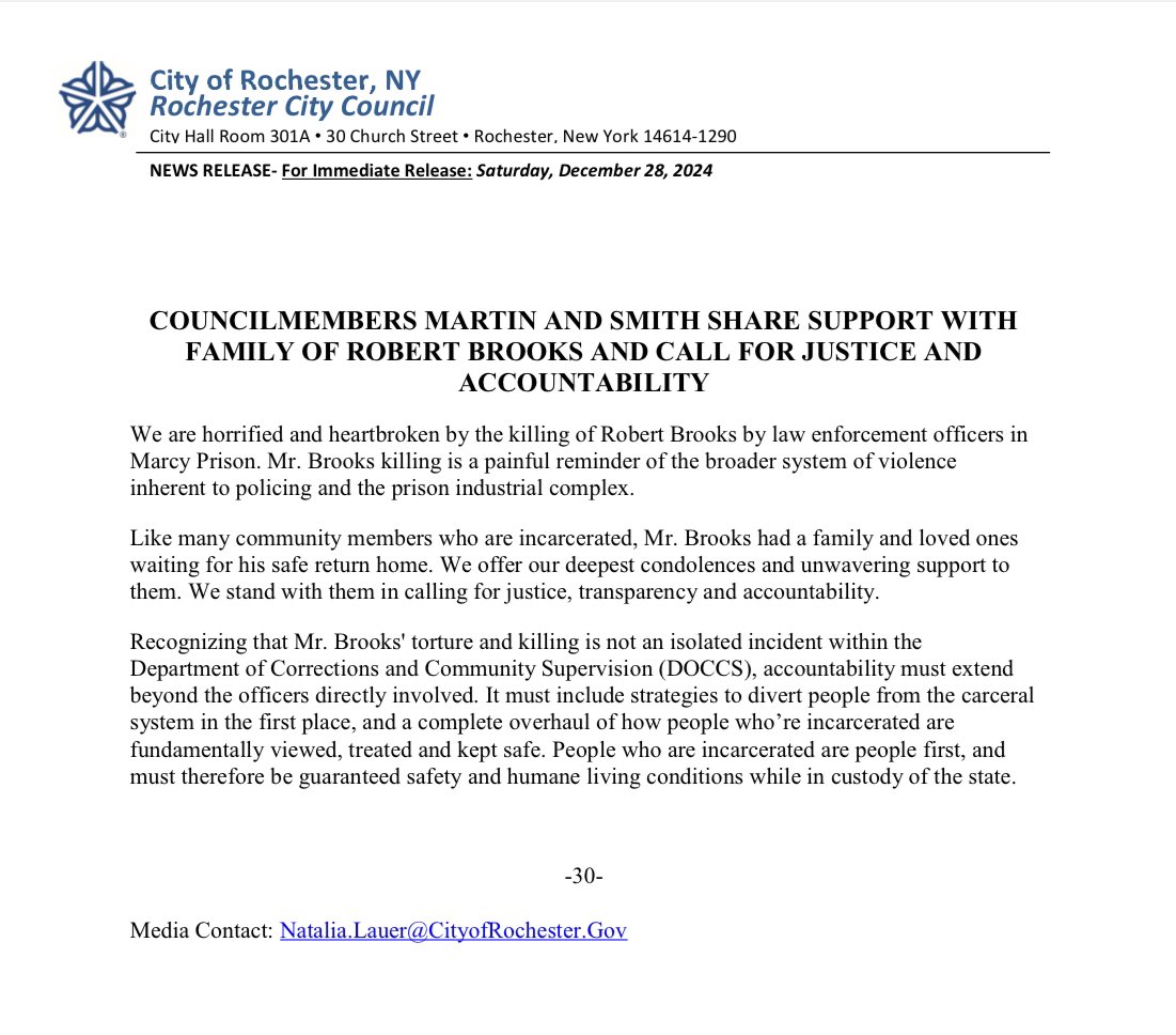Mr. Brooks had a family and loved ones waiting for his safe return home. We offer our deepest condolences and unwavering support to them. We stand with them in calling for justice, transparency and accountability.

#JusticeforRobertBrooks