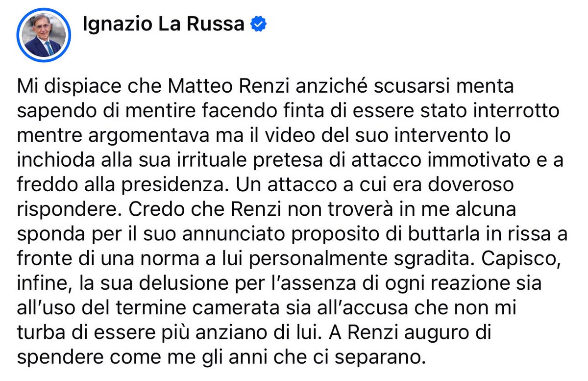 Ignazio La Russa tweet media