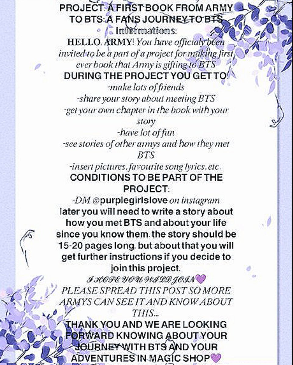 Saranghae_BTS7_'s tweet photo. BOOK PROJECT FOR BTS
#bts #btsbook #beyondthestory #btsarmy #armysbookforbts #army #apfb #book #writing #project #bts2025 please repost so it would reach as many armys as possible💜💜 thank youuu🤗💜 https://t.co/DyqiC1Sady