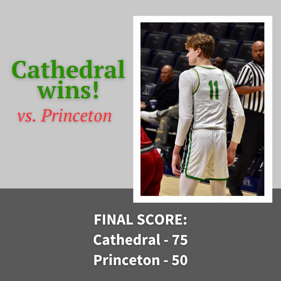 Day two game two final! Indy Cathedral wins vs. Princeton. <a href="/GoCathedral/">Cathedral HS</a> <a href="/VikeNation/">Princeton Athletics</a> <a href="/BeaconOrtho/">Beacon Orthopaedics</a> <a href="/TriHealth/">TriHealth</a> <a href="/LaRosasPizza/">LaRosa's Pizzeria</a> <a href="/Skyline_Chili/">Skyline Chili</a> <a href="/HomeCityIce/">HomeCityIce</a> <a href="/espn1530/">ESPN 1530 Cincinnati</a> <a href="/FOX19/">FOX19 NOW</a> <a href="/Enquirer/">Enquirer</a> <a href="/ENQSports/">Enquirer Sports</a> <a href="/FreestoreFB/">Freestore Foodbank</a>