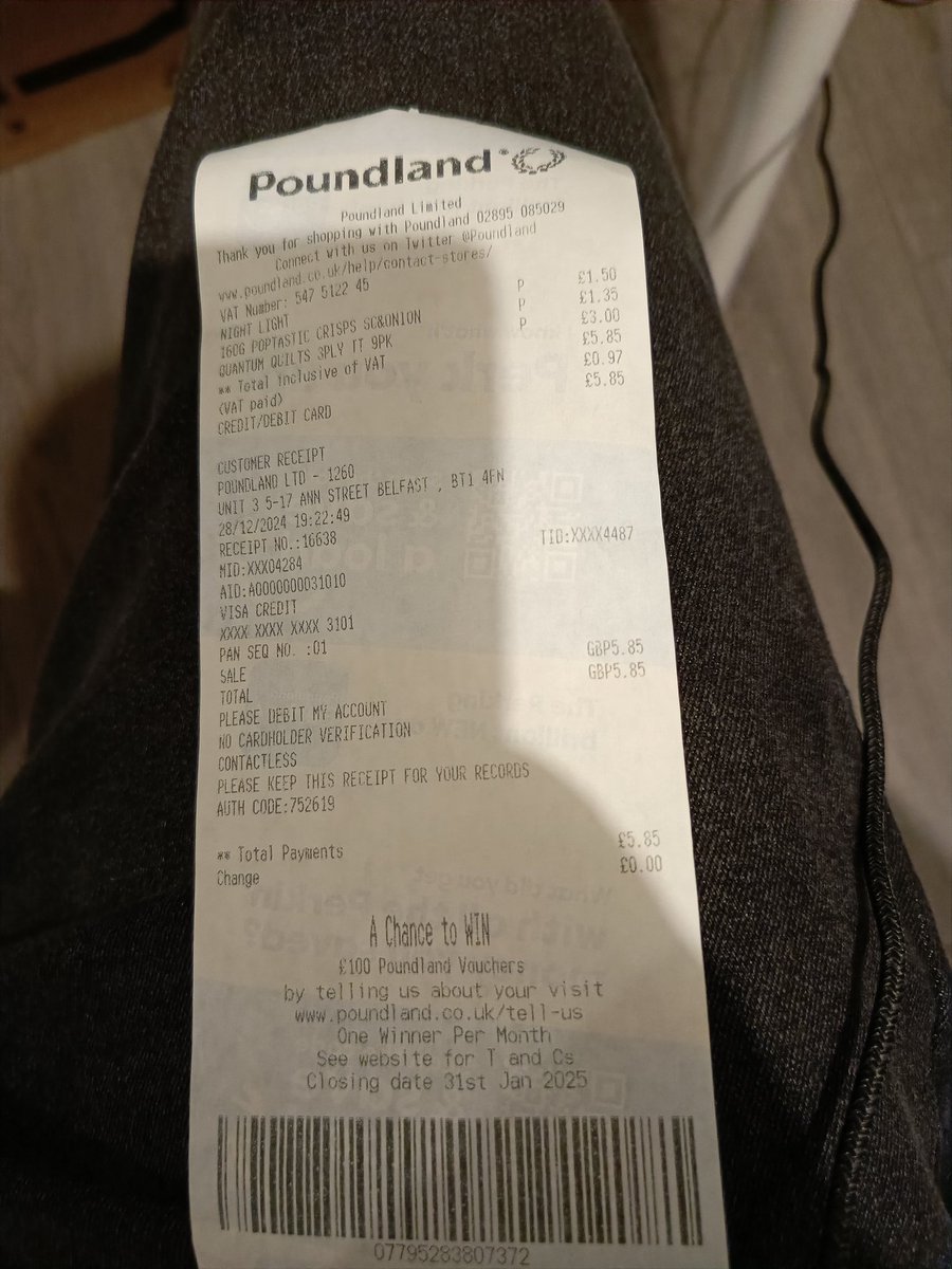 BrandonDsouza79's tweet photo. @Poundland Hi have been over charged for Quantum Quilted rolls 9 pack. The product had a reduced price of £1.5 marked on the shelf when I picked the product, instead I have been charged full price of £3. Kindly resolve. https://t.co/Di5maMs4IF