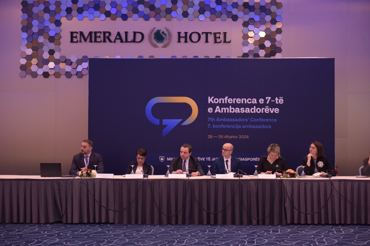 Ilir_Mucaj's tweet photo. 🌍 7th Ambassadors’ Conference – Republic of Kosova 🇽🇰
Diplomacy is the backbone of Kosova’s global engagement – a powerful tool for fostering partnerships, promoting peace, and elevating our nation’s standing on the international stage.
#KosovoDiplomacy #AmbassadorsConference https://t.co/fF86CIaTlt