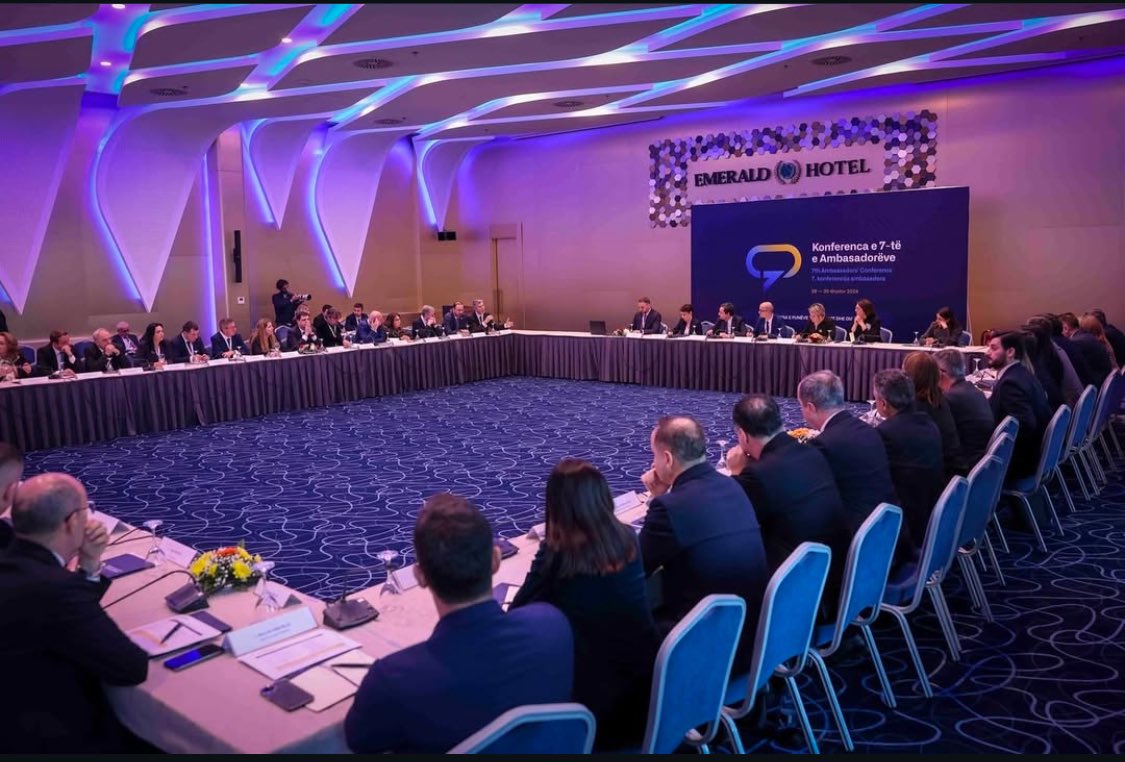 Ilir_Mucaj's tweet photo. 🌍 7th Ambassadors’ Conference – Republic of Kosova 🇽🇰
Diplomacy is the backbone of Kosova’s global engagement – a powerful tool for fostering partnerships, promoting peace, and elevating our nation’s standing on the international stage.
#KosovoDiplomacy #AmbassadorsConference https://t.co/fF86CIaTlt