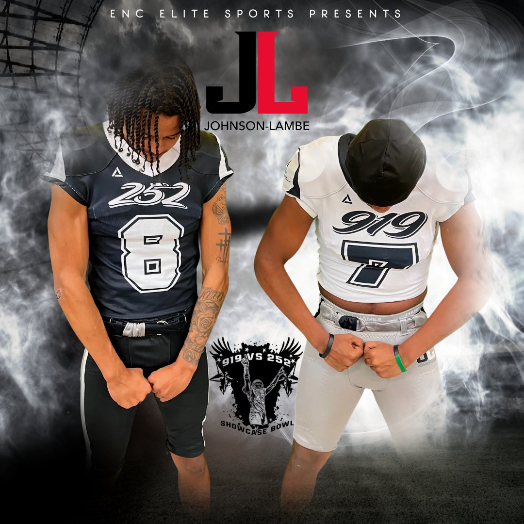 Shawn Tolson (@encelite) on Twitter photo Official uniform reveal for the 919vs252 Showcase provided by <a href="/JohnsonLambe/">Johnson Lambe Sporting Goods</a> “the best in the business “.
Look good, feel good, play good🦾
See you next Saturday in Greenville!! Official uniform reveal for the 919vs252 Showcase provided by <a href="/JohnsonLambe/">Johnson Lambe Sporting Goods</a> “the best in the business “.
Look good, feel good, play good🦾
See you next Saturday in Greenville!!
