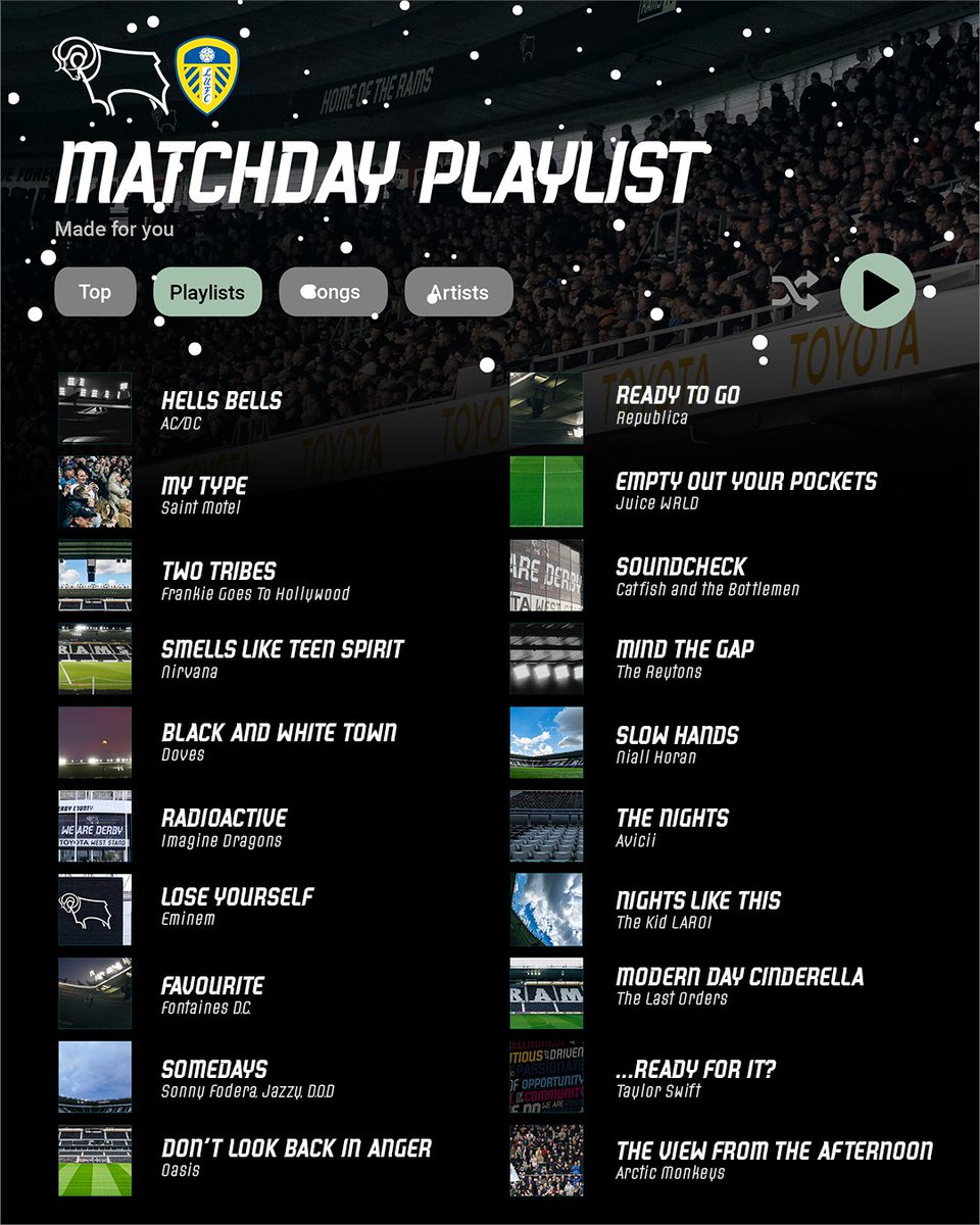 The final matchday playlist of 2024, selected by you. 🎶