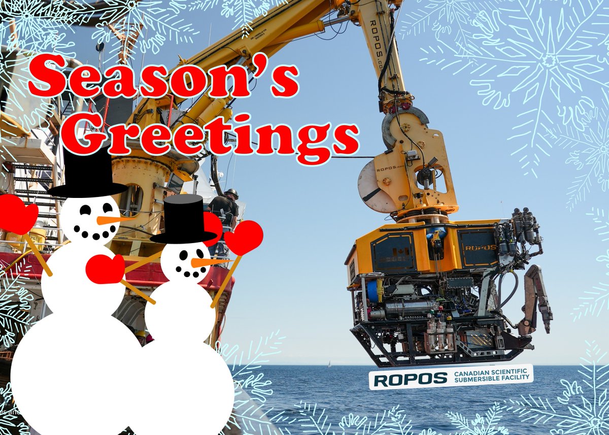 Season's Greetings from Doug, the Keiths, Will, Peter, Barry, Luke,  Robin, Ray and Laurie at the Canadian Scientific Submersible Facility <a href="/ROPOS_ROV/">ROPOS ROV</a>!

📸 Toby Hall, <a href="/DFO_Pacific/">DFO Pacific</a>