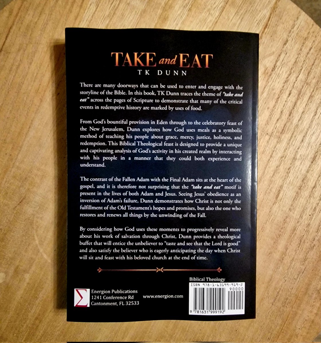 Favourite Christmas pressie - the latest book by my youngest brother, 'Take and Eat'. Forward by <a href="/DrTomSchreiner/">Tom Schreiner</a>. Available on Amazon (or other good book retailers)...
