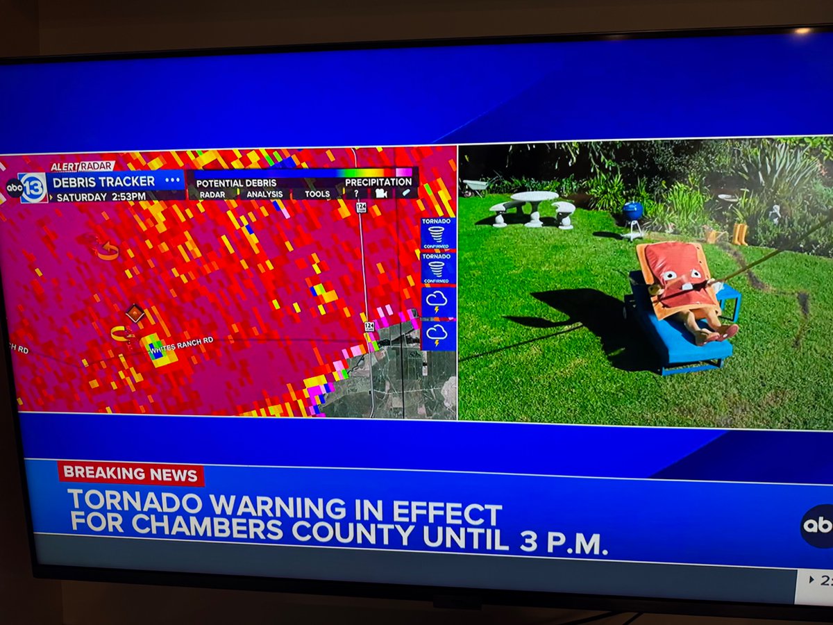 Unfortunate double boxes during severe weather and Pop Tart Bowl. I thought this was live footage, but it was just the Pop Tart man sunbathing.