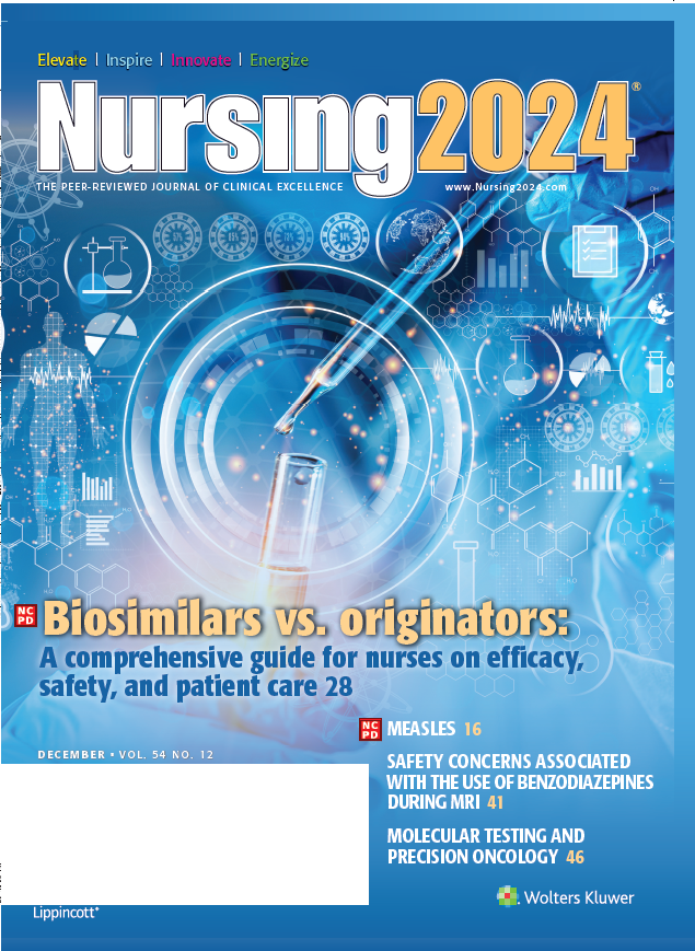 NursingJournal_'s tweet image. 🚨 🔔 NEW issue alert! Learn about the global resurgence of #Measles, #Biosimilars vs. #Originators, #Benzodiazepine safety during MRI, and more. Read the new issue here 👉 ow.ly/hVyS50Uit59 #nursing #healthcare