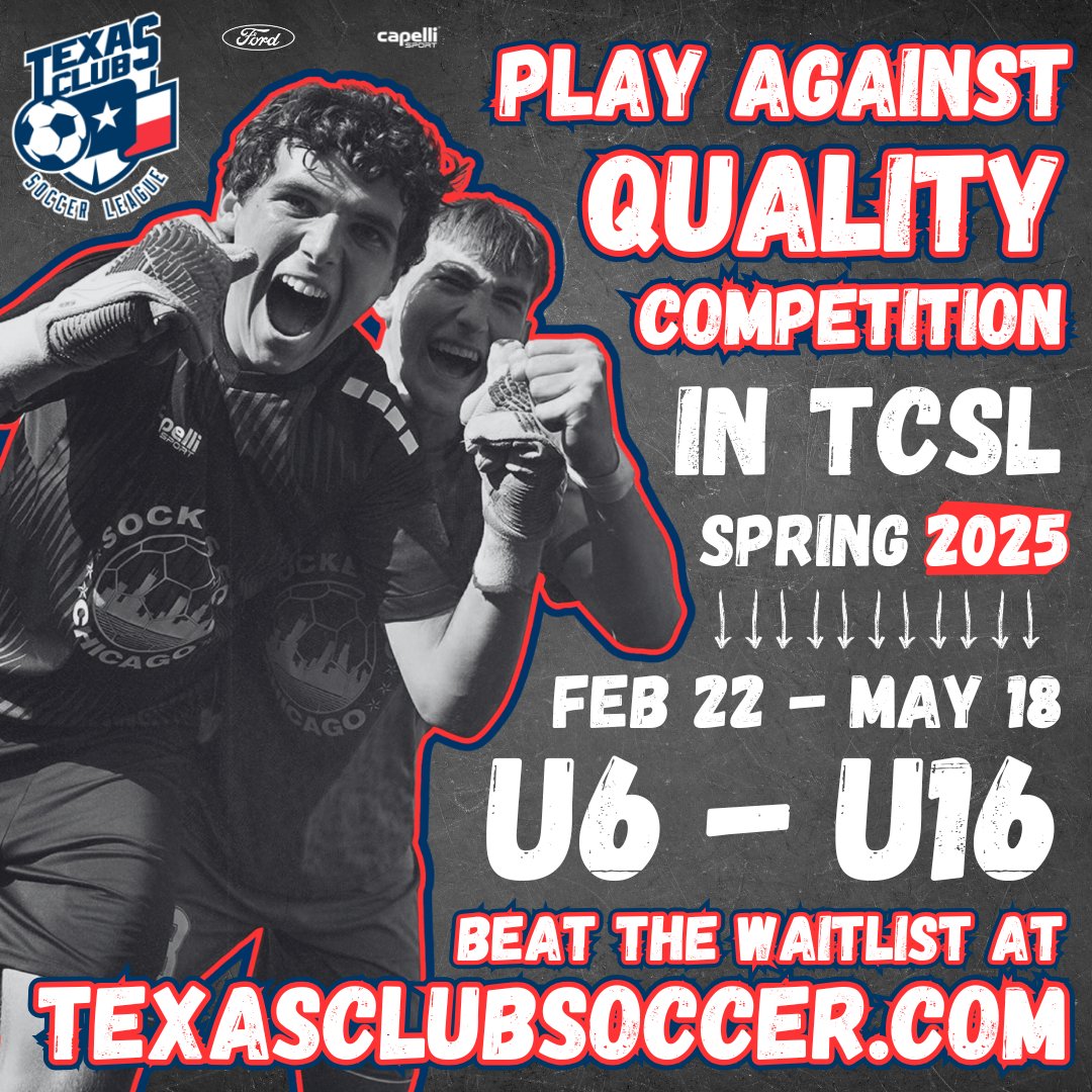 TXclubsoccer's tweet image. We are more than ready for Spring 2025! Are you signed up yet? 😁

&amp;gt;&amp;gt; ow.ly/aXbm50UuwPg

#ntxford #capellisport #TCSL #ECNLRLntx