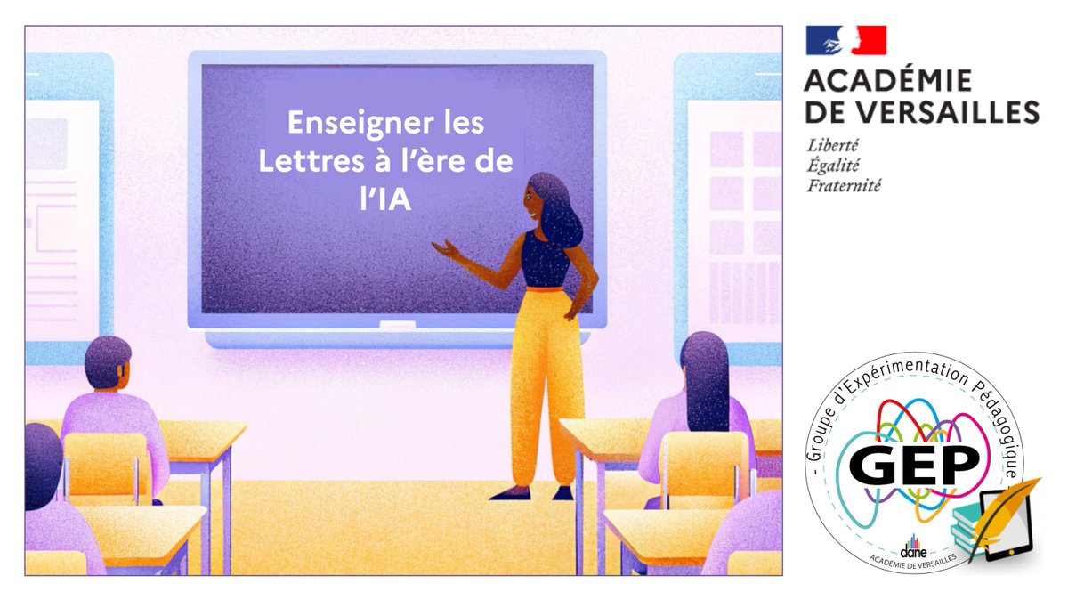 PageDesLettres's tweet photo. 🧑‍💻 3 articles du #GEPLettres @acversailles sur l’#IA :
- L’intelligence artificielle en Lettres ➡️ https://t.co/WedViZRa6E
- Réponses générées par IA en Lettres ➡️ https://t.co/BxdEnYOSCH
- L’IA, un étayage pour accompagner la compréhension d’un texte ? ➡️ https://t.co/Mwv2OPIceV https://t.co/pDPbcuGbKR