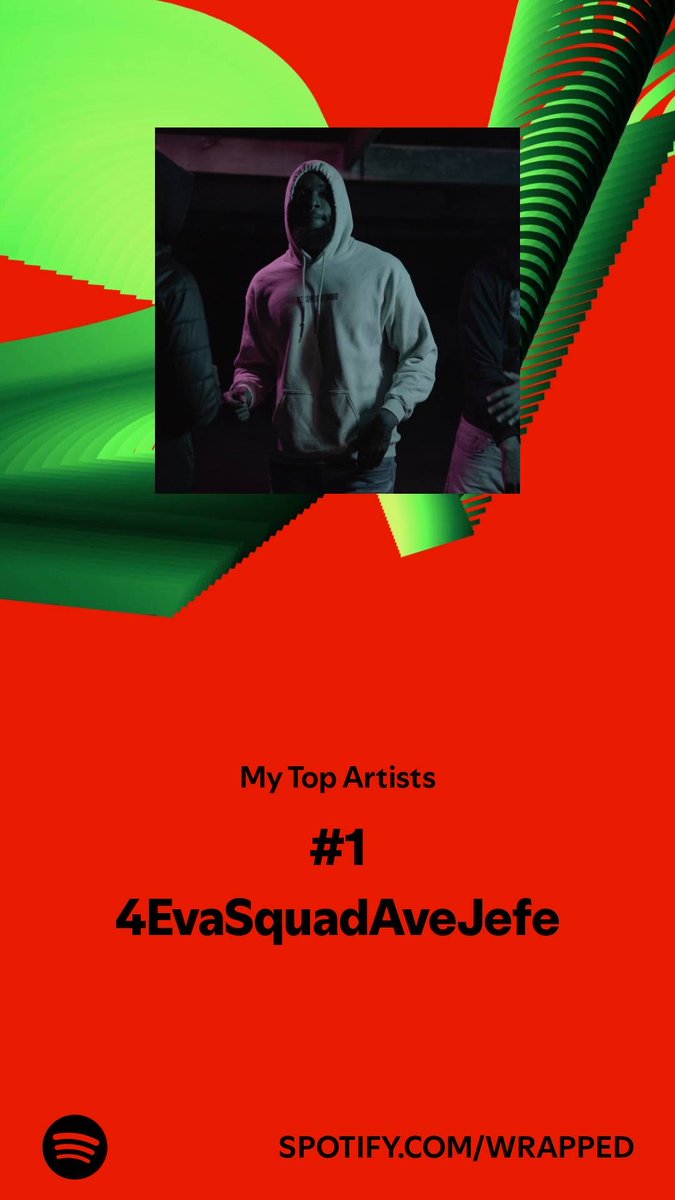 4EvaSquadAve's tweet photo. 4EvaSquadAveJefe is my #1 artist of 2024. Check it out. #SpotifyWrapped  https://t.co/ADQRpU9IAH https://t.co/z0MZRuyJLs