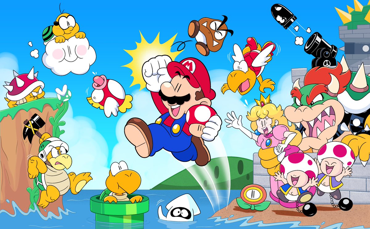 SUPER MARIO BROS.
[Famicom Box Art REDRAW]