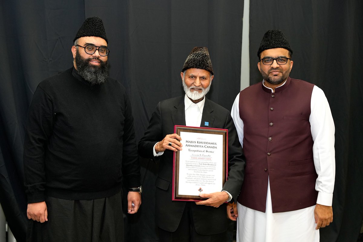 A farewell dinner was held on December 26, 2024 to honour Tahir Ahmad Sahib, former President with a token of appreciation for his dedication to <a href="/AMYACanada/">Muslim Youth Canada</a>

Tahir Ahmad Sahib served as the President of Ahmadiyya Muslim Youth Association Canada from November 2022 to October 2024.
