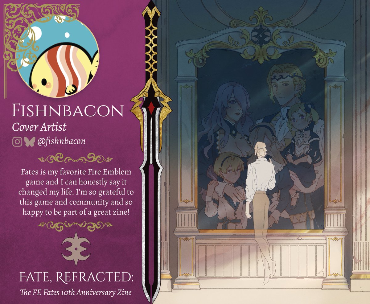 Fate, Refracted @ CREATION PERIOD! (@fefateszine) on Twitter photo Today we're particularly excited to introduce our project's cover artist, <a href="/fishnbacon/">Koi♥️ Moving to Bluesky</a>! Fishnbacon's favorite Fates character is Xander. Today we're particularly excited to introduce our project's cover artist, <a href="/fishnbacon/">Koi♥️ Moving to Bluesky</a>! Fishnbacon's favorite Fates character is Xander.