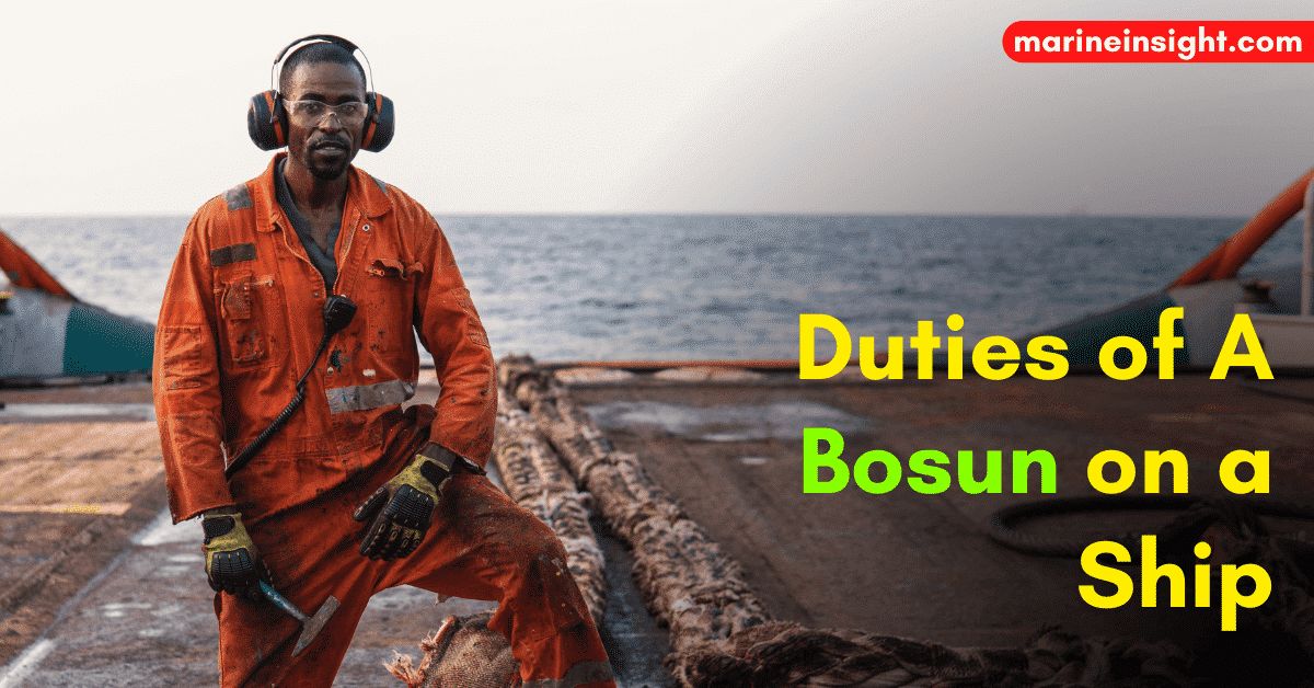 MarineInsight's tweet photo. Duties of A Bosun (Boatswain) on a Ship
Check out this article ๐ https://t.co/rwIWQwN9Up
#Bosun #shipping #shippingindustry #maritimeindustry #maritime #maritimesafety #MarineInsight #Merchantnavy #Merchantmarine #MerchantnavyShips https://t.co/MMSbktLQvG