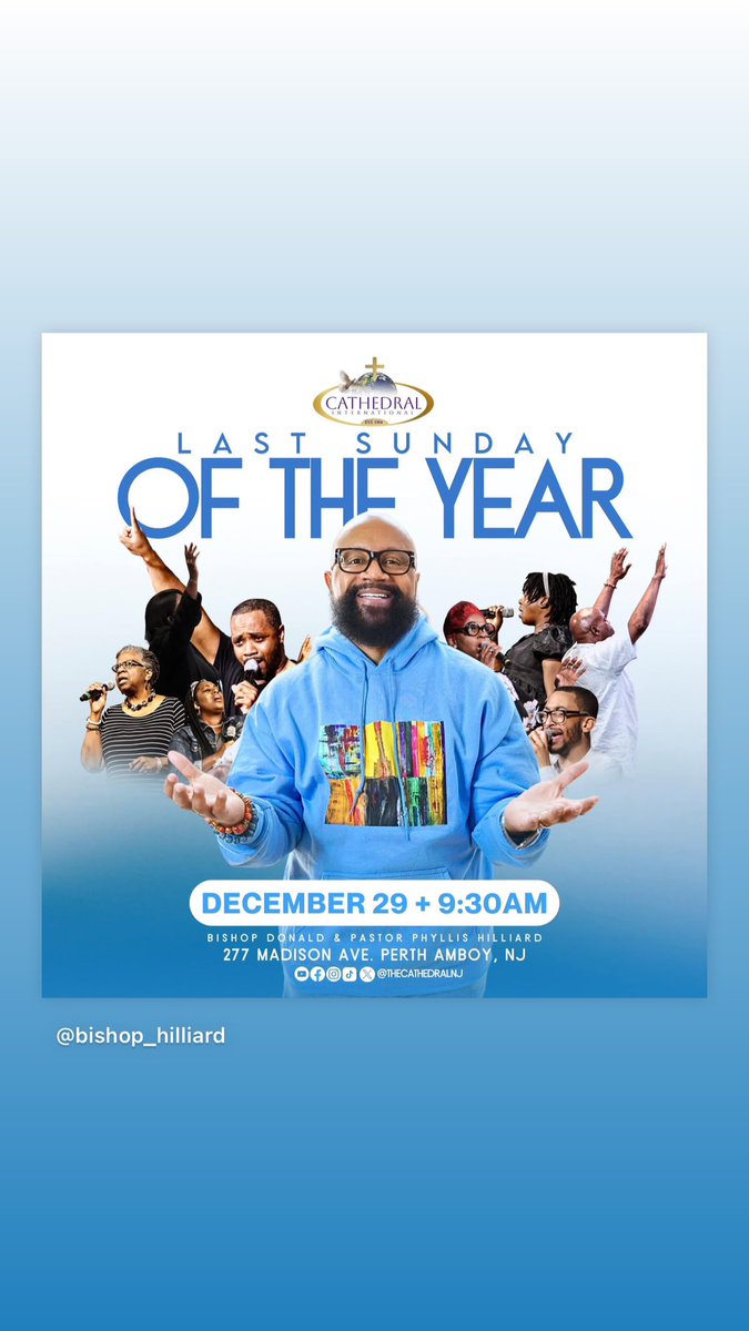 Bishop_Hilliard's tweet image. Join us tomorrow for THE LAST SUNDAY OF 2024!
God has been faithful, let’s come together to fellowship, worship, and give thanks. 
There is a special Word from The Lord!
Remember, you can also join us online. 
#cathedral
#thisisus
#LastSundayService