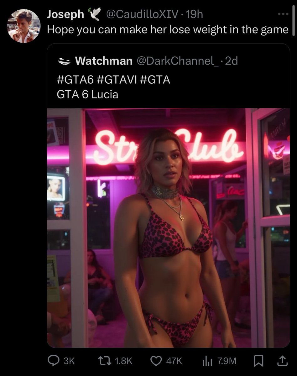 DramaAlert's tweet image. GTA 6 is getting FAT SHAMED??? 😭😭