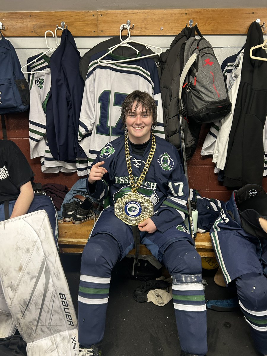 Champs!  3-1 W vs Falmouth to take home the title.  Ben Rehal with 2 G’s.  Go Hawks! <a href="/ETAthletics/">Essex Tech Athletics</a> <a href="/EssexNorthShore/">Essex North Shore Agricultural & Technical School</a> <a href="/PhilStacey_SN/">Phil Stacey</a> <a href="/HNIBonline/">Hockey Night</a> <a href="/MHL_Scoreboard/">My Hockey Live Scoreboard</a> <a href="/MassNZ/">MassNZ</a> <a href="/MassHSHockey/">MassHSHockey</a> <a href="/MSHCA1/">Mass State High School Hockey Coaches Association</a>