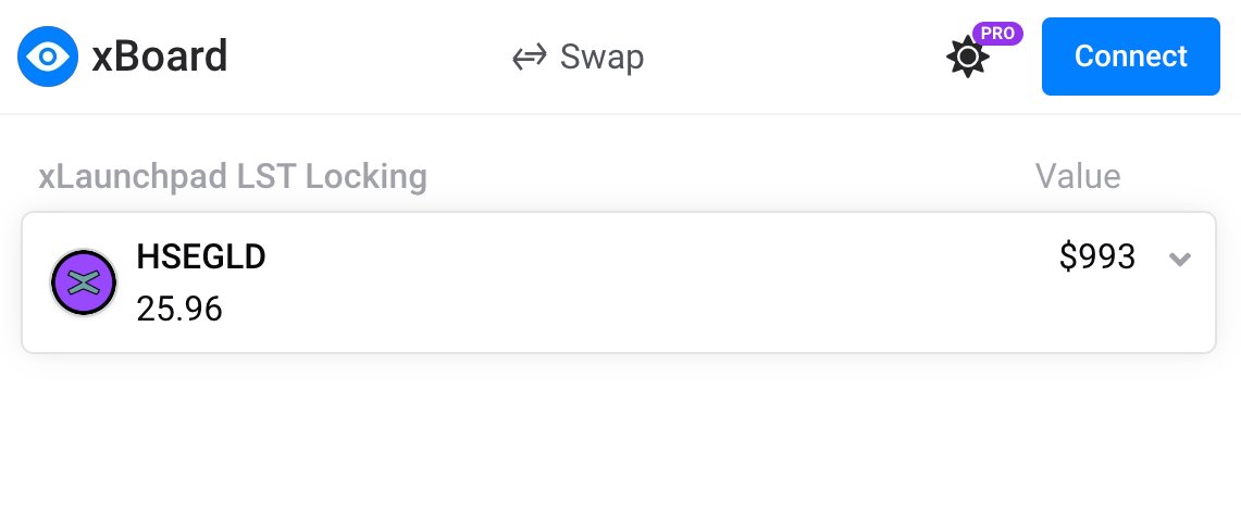 xBoard (@xboard_app) on Twitter photo NEW: xLaunchpad locked tokens are now displayed in xBoard!π
The liquid staking EGLD that you deposit in <a href="/xLaunchpadApp/">xLaunchpad</a> are now visible in your xBoardπ₯
Thank you <a href="/joberOnX/">Jober.mvxβ‘οΈπ±βΏ</a> for the suggestion!
xBoard, the one place to manage your walletsπ NEW: xLaunchpad locked tokens are now displayed in xBoard!π
The liquid staking EGLD that you deposit in <a href="/xLaunchpadApp/">xLaunchpad</a> are now visible in your xBoardπ₯
Thank you <a href="/joberOnX/">Jober.mvxβ‘οΈπ±βΏ</a> for the suggestion!
xBoard, the one place to manage your walletsπ