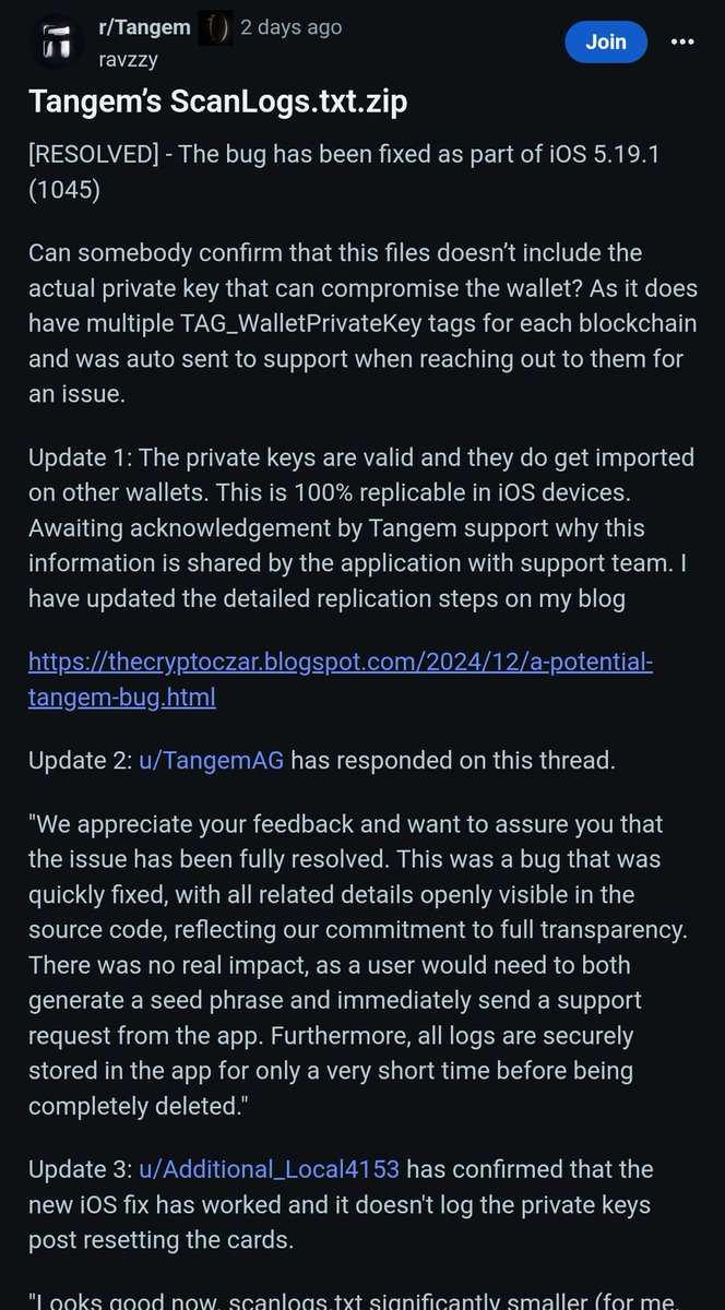 katexbt's tweet photo. So..it seems @Tangem is just as incompetent at @Ledger, mayhaps even more? https://t.co/vw8uvvLq1o