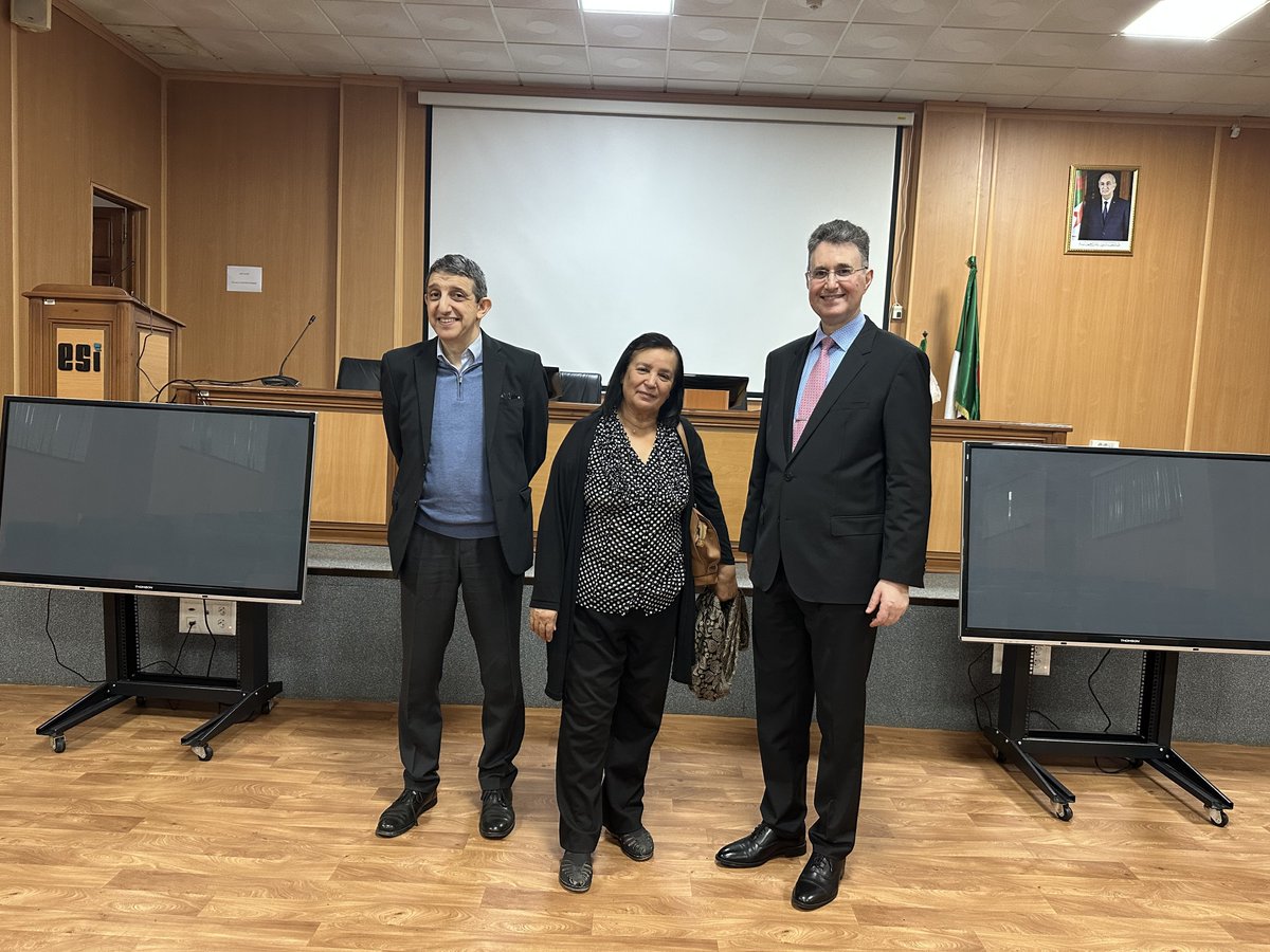 mdebbabi's tweet photo. I had the pleasure of visiting École Supérieure d'Informatique (ESI) to deliver a talk on cybersecurity. My heartfelt gratitude goes to Dr. Mouloud Koudil, the School Director,  Mrs. Nassira Cherid, and Professor Rachid Chalal for their hospitality and enriching discussions. https://t.co/iamay6Jsju