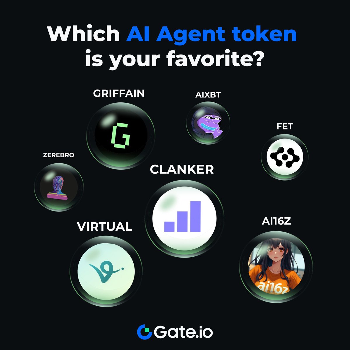 #AIAgent is making waves in crypto! Which AI Agent token is your favorite? 🙋

#Gateio