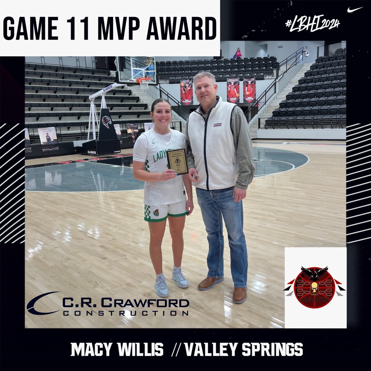 LBHI Game 11 <a href="/crcrawfordconst/">C.R. Crawford Const.</a> MVP Award

#LBHI2024