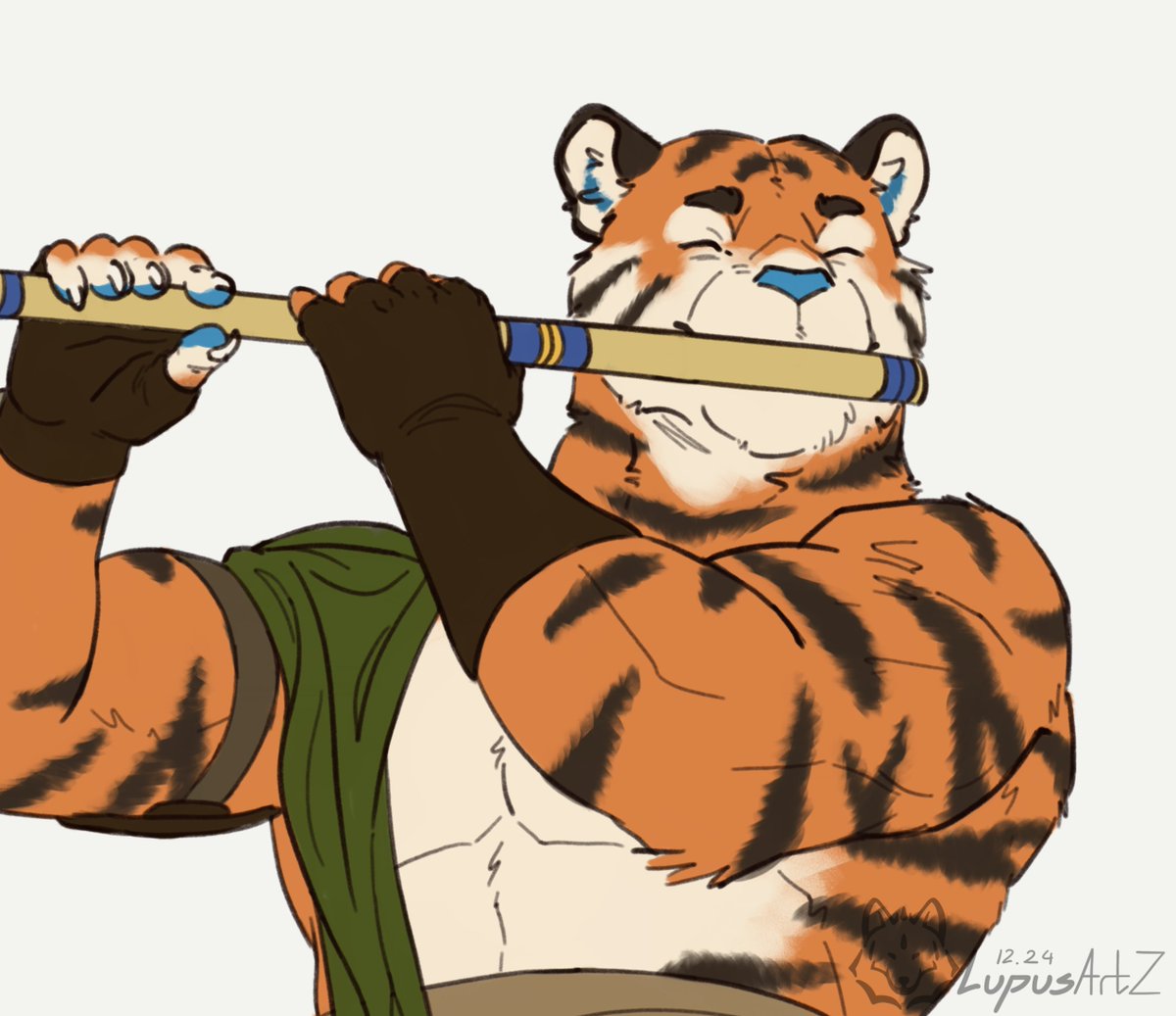 C. Lupus (@lupusartz) on Twitter photo sketch comm 🐯🪈 sketch comm 🐯🪈