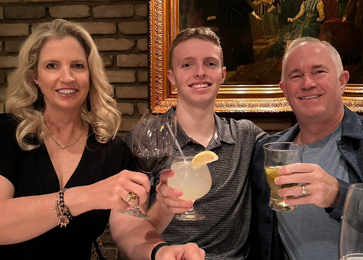 Cheers to our guy celebrating #19 today…..a true blessing that we cherish everyday! So proud of who you’ve become, what you’ve accomplished and excited to watch what lies  on your journey ahead.  #ProudParents