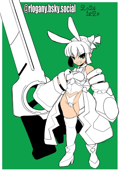 今日の朝ラフ
某でっかい武器持った美プラ的に
なのでフレームに収まってません( 