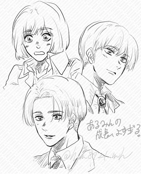 映画観て改めてミンの成長めっちゃいいなと思ったらくがき 