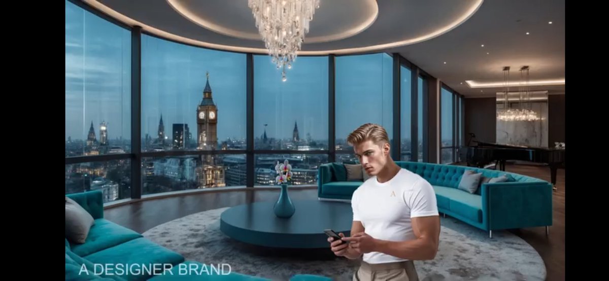 ADesignerBrand1's tweet photo. Meet our new, Ai brand influencer / model, George at home in London, UK, enjoying  the https://t.co/8bubMwB7Lg experience.

@adesignerbrand #adesignerbrand 
https://t.co/8bubMwB7Lg 
#style #menswear #luxury https://t.co/r9eQztFgFL