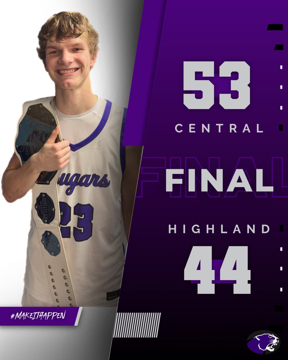 centralcougsbb's tweet photo. Cougs are back in the title at MD after a balance offensive attack vs. Highland.
@Jacksonn233 earns the C.A.G.E Belt with 9 points, 4 rebs, 3 dimes.
@PrestonLBaker15 w/ 15 pts, 6 rebs, 8-8 FTs.  
@griffenbecker w/ 10 pts, 6 rebs, 2 blks.
@RakersKaden w/ 9 pts, 2 stls, 2 dimes. https://t.co/vLBnuShU92