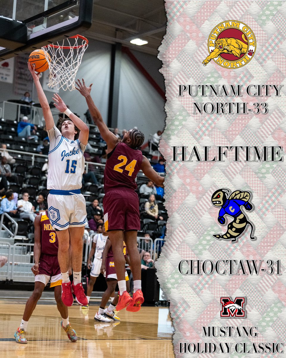 Putnam City North 33 Choctaw 31 at half time of the Mustang Holiday Classic boys championship game
