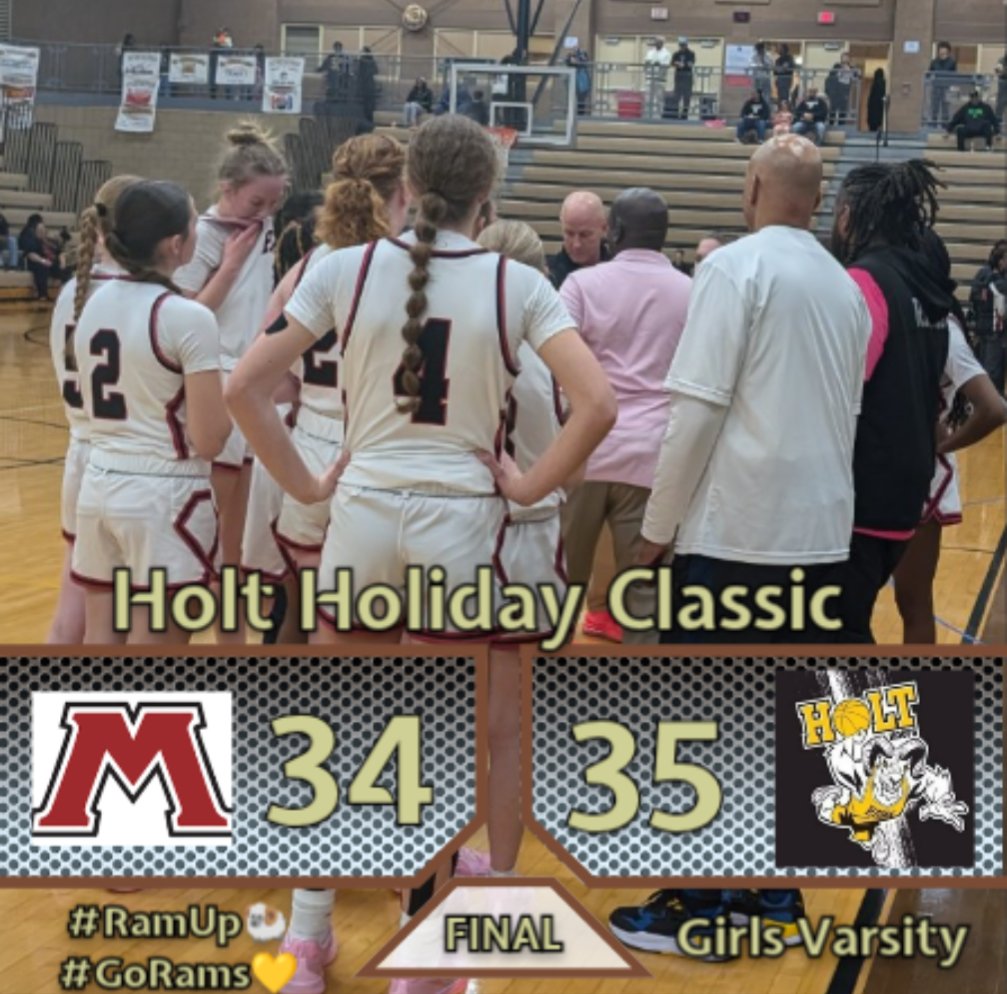 Holt Basketball (@holtramhoops) on Twitter photo Holt girls varsity is 4-1 entering 2025! A tight defensive battle! Also win # 4 in a row! <a href="/AllisonMetzger7/">Allison Metzger</a> led w/ 7 pts, <a href="/SheHoops_LIV/">Olivia Gadson</a>, Bree Cornelius and Kara Barker add 6 pts each. <a href="/gigiball2027/">Grace Gaudard</a> contributed 5 pts. Next @ Coldwater Saturday 1/4 2:30 PM. #RamUp #GoRams🐏💛 Holt girls varsity is 4-1 entering 2025! A tight defensive battle! Also win # 4 in a row! <a href="/AllisonMetzger7/">Allison Metzger</a> led w/ 7 pts, <a href="/SheHoops_LIV/">Olivia Gadson</a>, Bree Cornelius and Kara Barker add 6 pts each. <a href="/gigiball2027/">Grace Gaudard</a> contributed 5 pts. Next @ Coldwater Saturday 1/4 2:30 PM. #RamUp #GoRams🐏💛