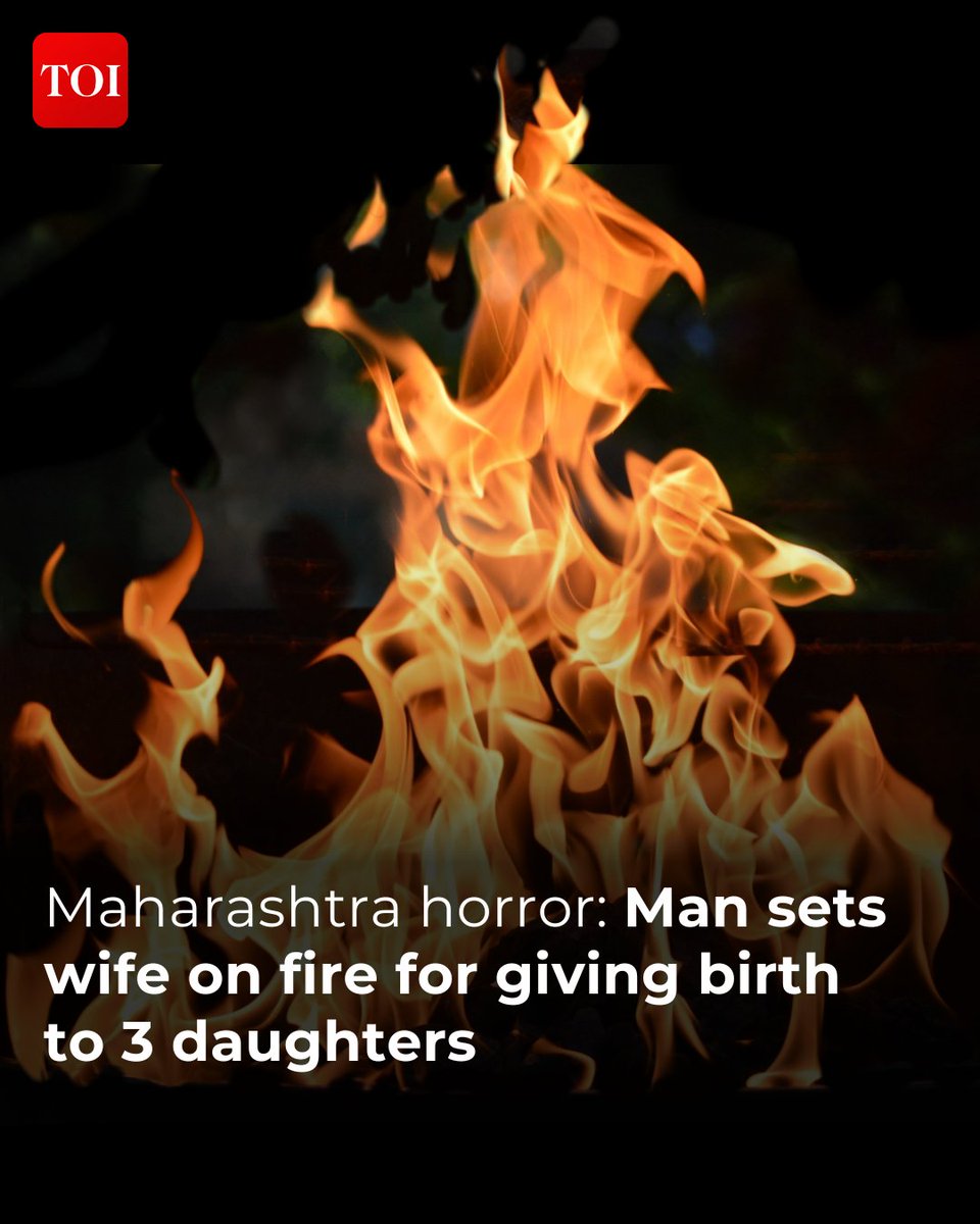 timesofindia's tweet image. A man set his wife on fire after she gave birth to their third daughter in #Maharashtra's Parbhani district, police said

The incident took place in Gangakhed Naka, about 520 kilometers from #Mumbai  

Know more🔗toi.in/-TufUa