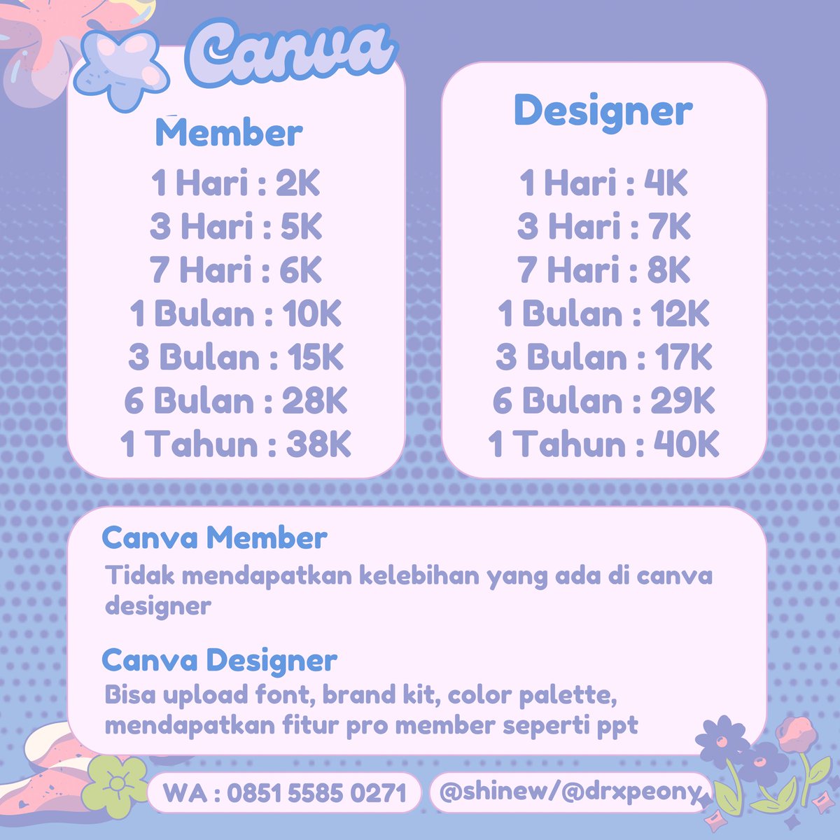 [ 2801  #ZonaUang ]

sewa dan upgrāde zōom premiūm, turnitin, canva ready ya. fast proses order ke wa ya kak wa.me/6285158850271