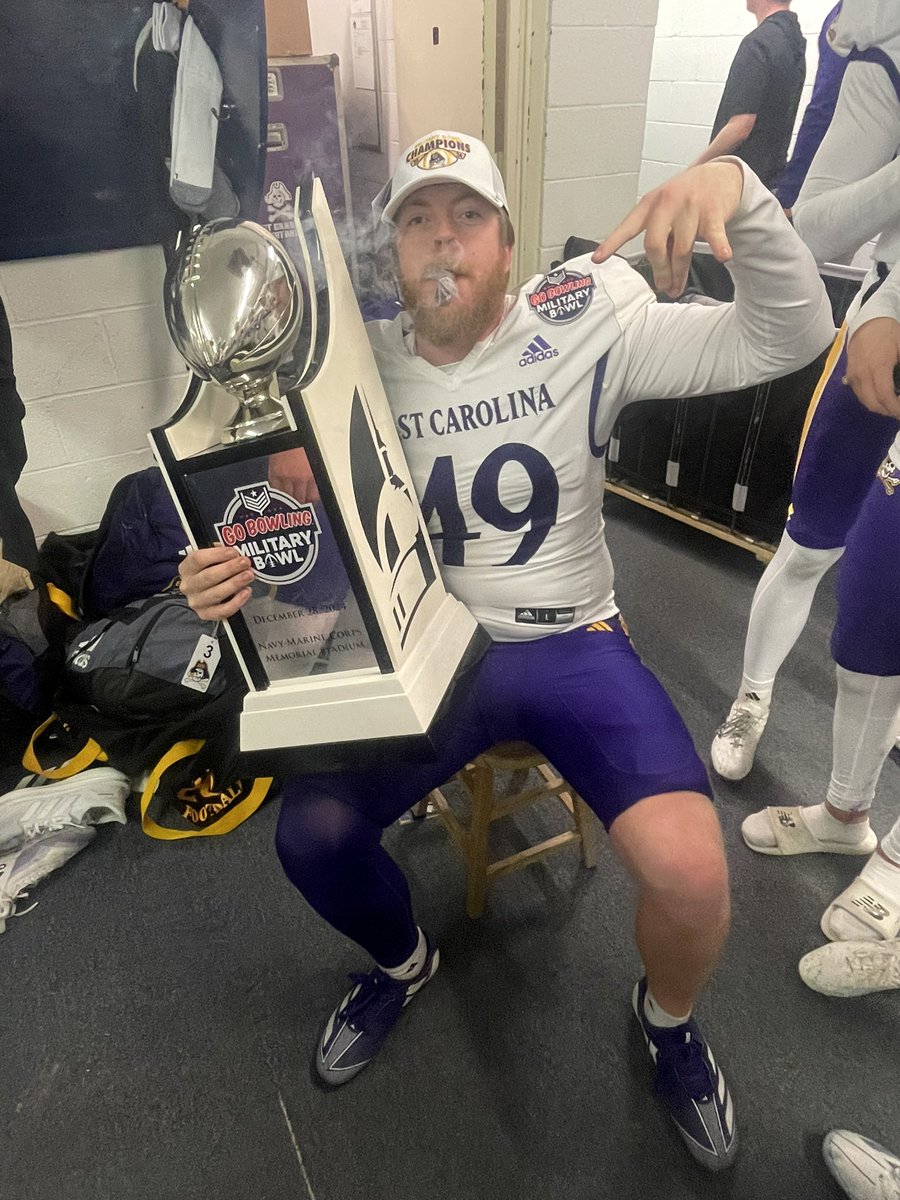Thank you, East Carolina 💜

MILITARY BOWL CHAMPS🤘🏼⬇️💍