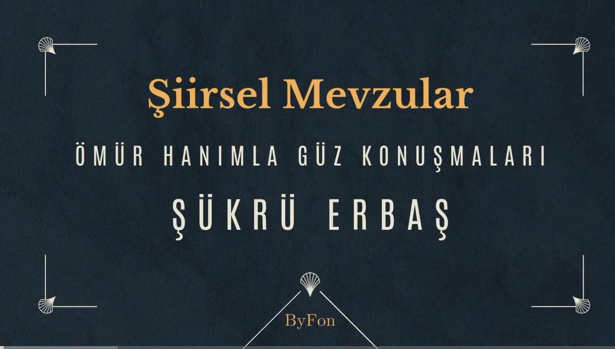 ByFonOzan's tweet photo. https://t.co/nGfTAlZAI9 #şiir #şükrüerbaş https://t.co/T1B0XlvjJx