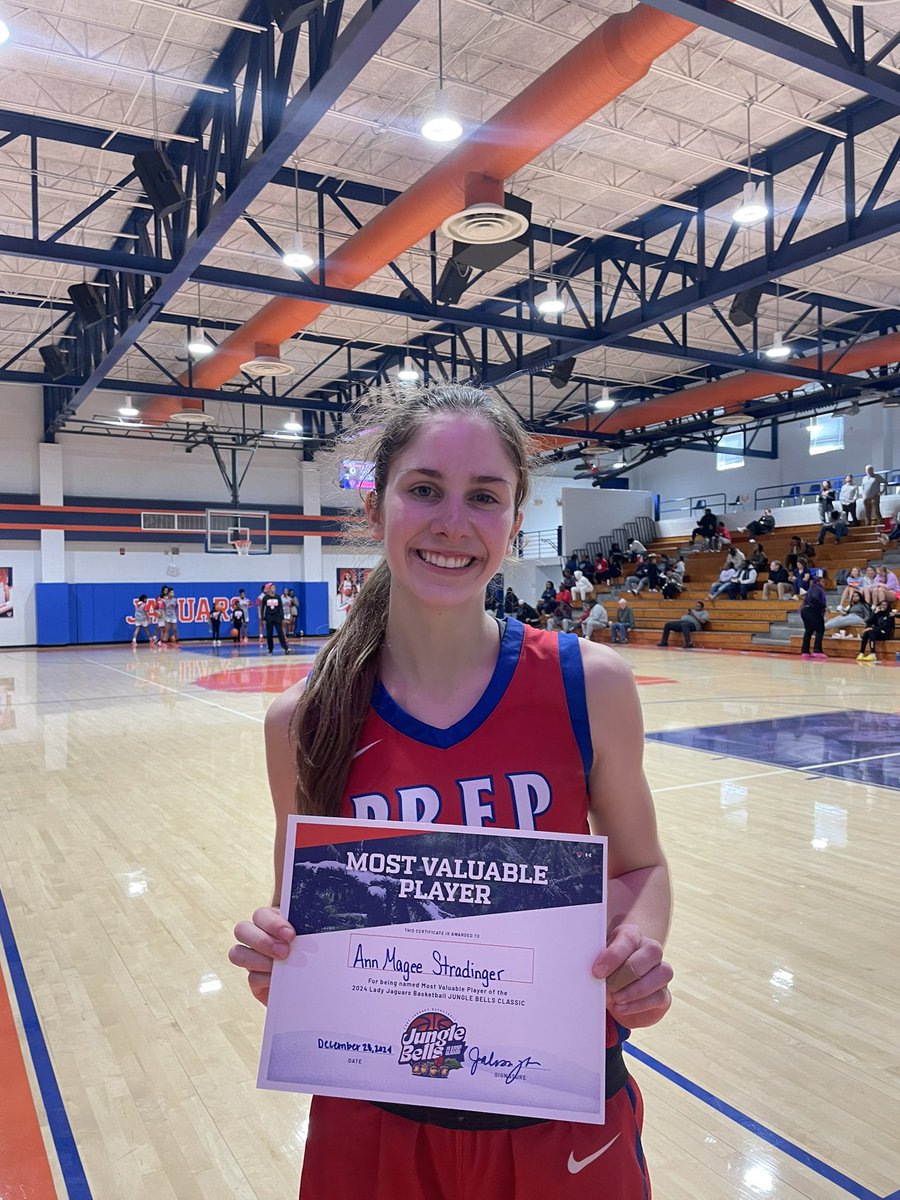 JPGirlsBB's tweet photo. Congratulations to senior Ann Magee Stradinger who was named game MVP in today’s win over Vicksburg in the Madison Central Classic! We are proud of you @amstradinger! https://t.co/zzpCSjZLjF