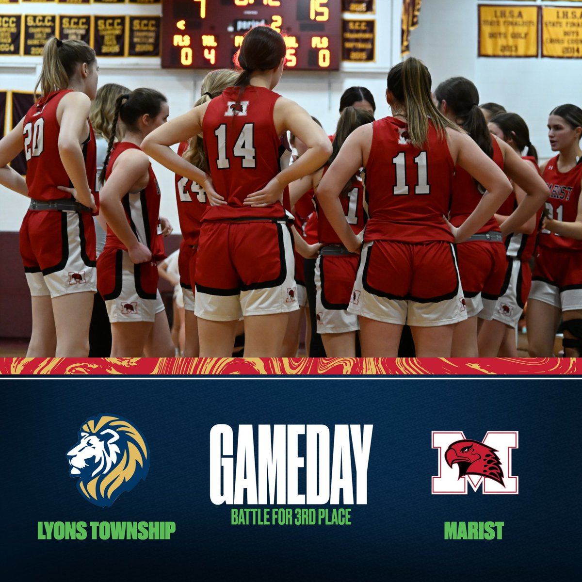 The Battle For Bronze Is Up Next. 
<a href="/MaristGBB/">Marist Girls Bball</a> vs @ Lyons Township