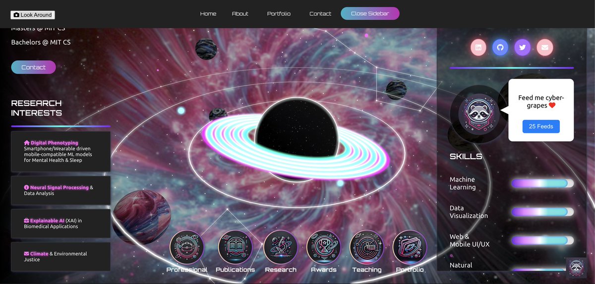 rediscoding's tweet image. Hey #buildinpublic fam! After 3 days of work, my updated personal website is DONE 😎🥵 Not only is it a portfolio of (some) of my work, it&apos;s also an interactive 3D simulation of the cosmos, complete w/ clickable planets 🔥

💻 Tech stack used: React, Three.js, Firebase

💡 Stay…