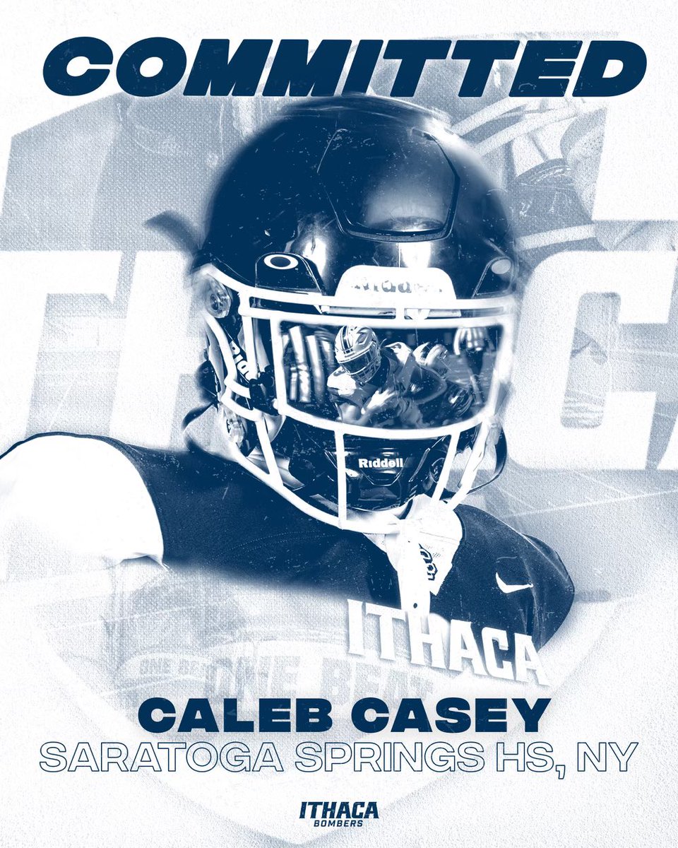 Caleb Casey (@_calebcasey) on Twitter photo Super excited to announce my commitment to <a href="/IthacaBomberFB/">Ithaca Bomber Football</a> . I want to thank <a href="/MaguireBrandon/">Brandon Maguire</a> and <a href="/CoachTerp_/">Mike Toerper</a> for giving me the opportunity to continue my football journey and a big thanks to <a href="/CoachHayden56/">Eric Hayden</a> and <a href="/SSHS_CoachCoons/">Jon Coons</a> for helping me get here. #OneBeat #GoBombers Super excited to announce my commitment to <a href="/IthacaBomberFB/">Ithaca Bomber Football</a> . I want to thank <a href="/MaguireBrandon/">Brandon Maguire</a> and <a href="/CoachTerp_/">Mike Toerper</a> for giving me the opportunity to continue my football journey and a big thanks to <a href="/CoachHayden56/">Eric Hayden</a> and <a href="/SSHS_CoachCoons/">Jon Coons</a> for helping me get here. #OneBeat #GoBombers