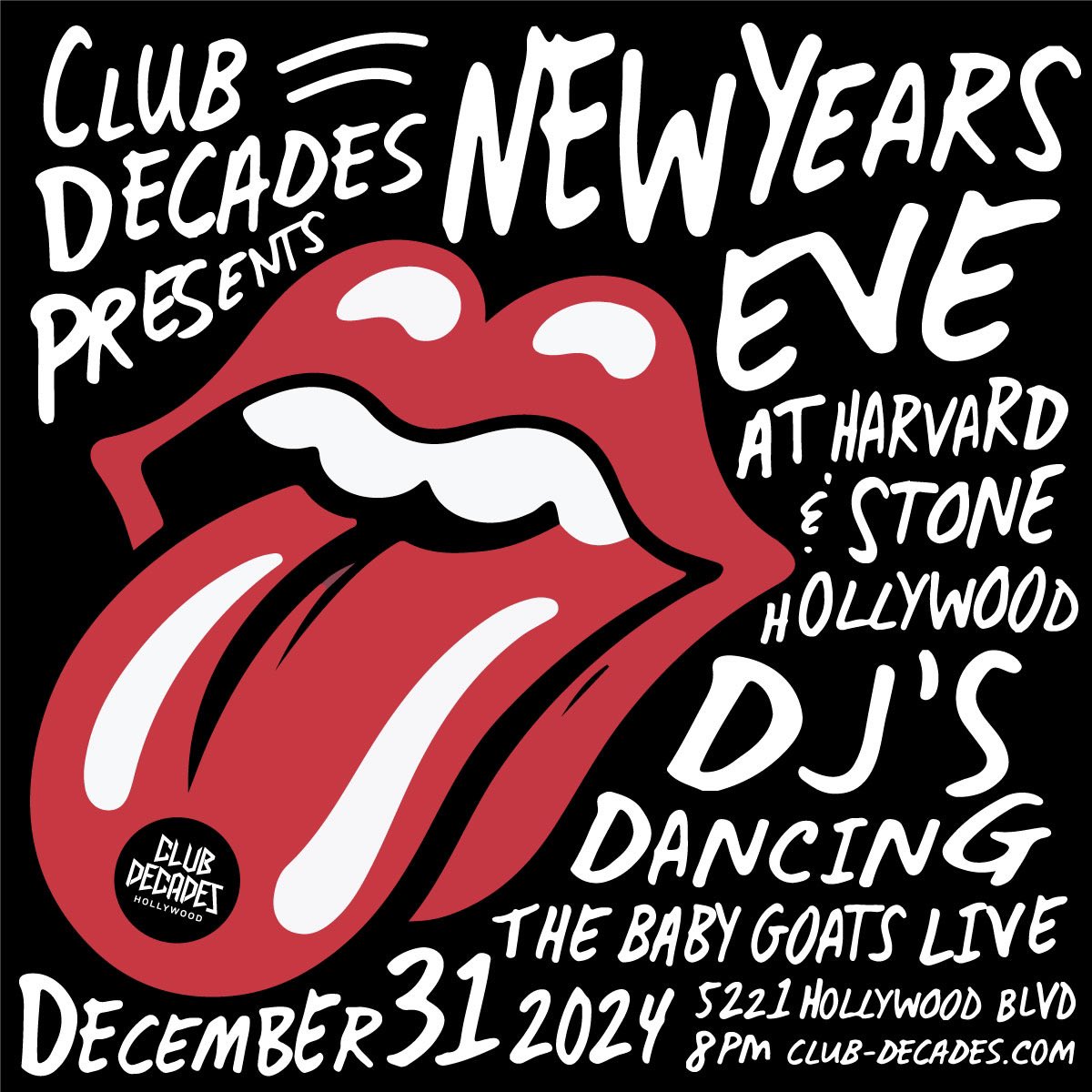 NYE ✨

Club Decades NYE’s at Harvard &amp; Stone in Hollywood.

Grab your presale to guarantee entry at club-decades.com

We can’t wait to ring in the new year with you 🎉 

21+

#nye
#newyearseve 
#clubdecades
#hollywood
#harvardandstone