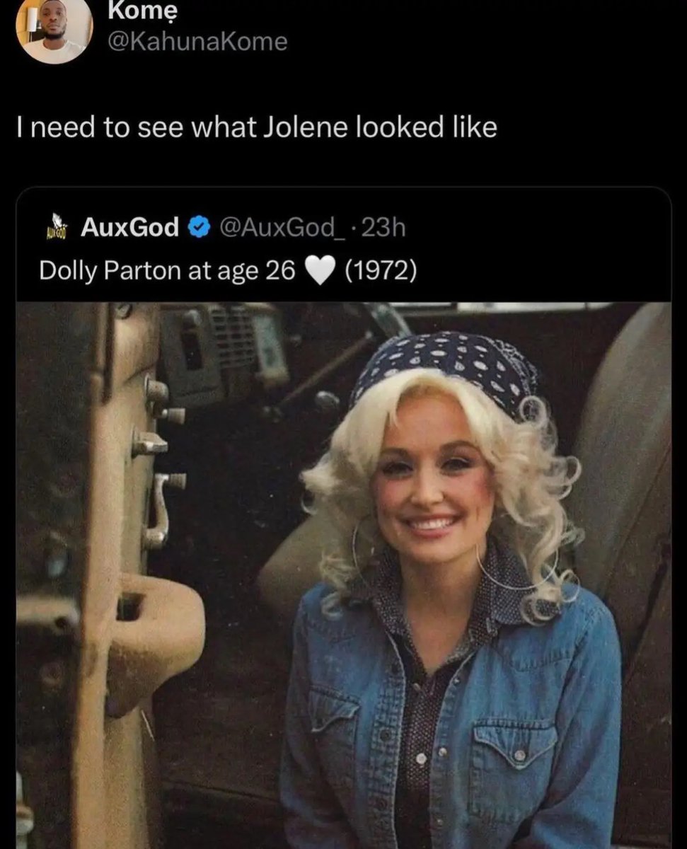 JesusChryslerII's tweet image. #jolene