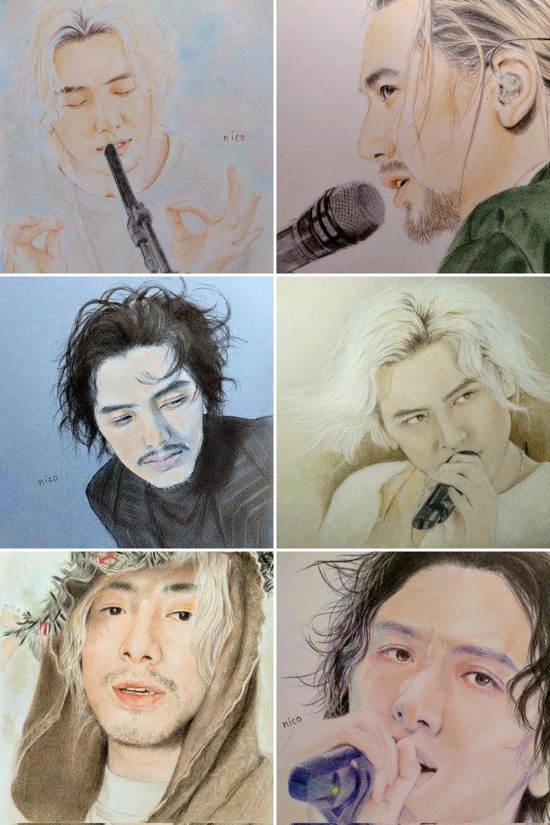 うわぁ…なんて美しいんだろうと思うとつい描きはじめるのだけど、完成できないことも多いデス🤭

来年はもっと多く
よっしゃー♡完成だー！と叫びたいな

なかでも特に楽しく描けたものを選びました
たくさん見てくださって有難うございました
#藤井風
#色鉛筆画 
#パステル画